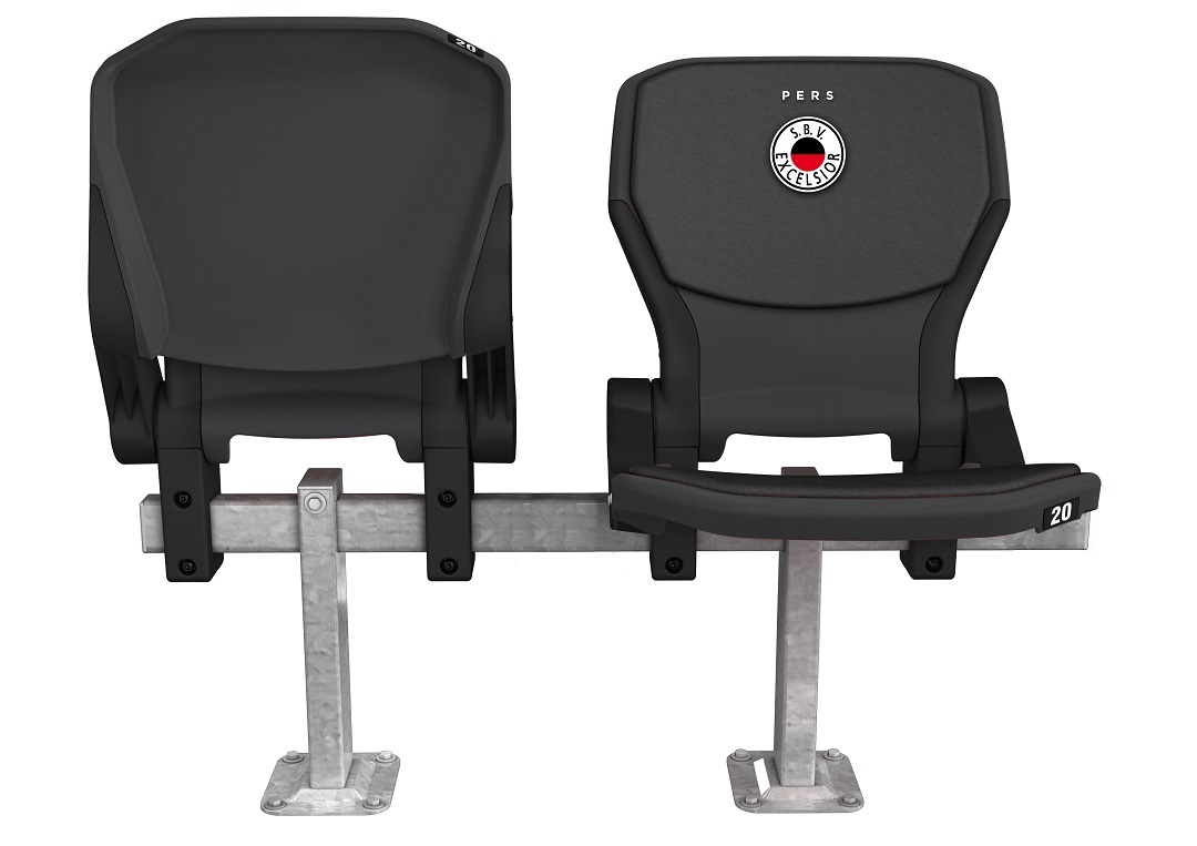 Foldable stadium seat for press