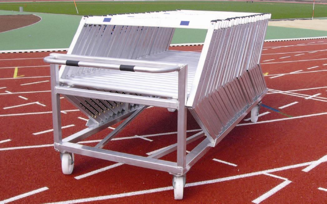 Transport trolley for competition hurdles