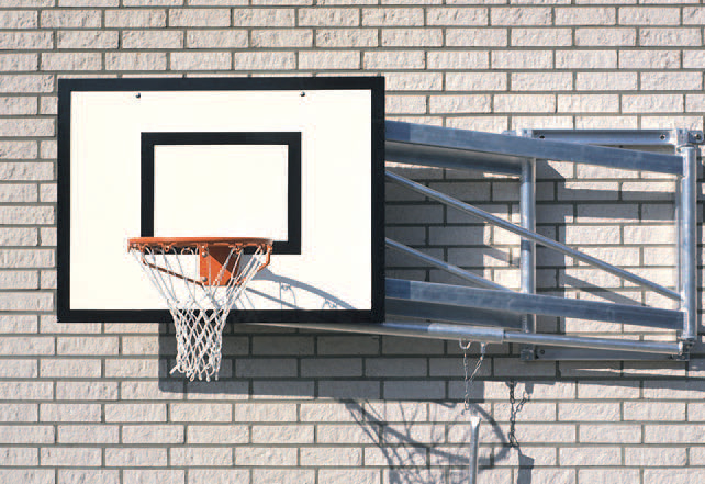Basketball board for wall mounting (swivelling)