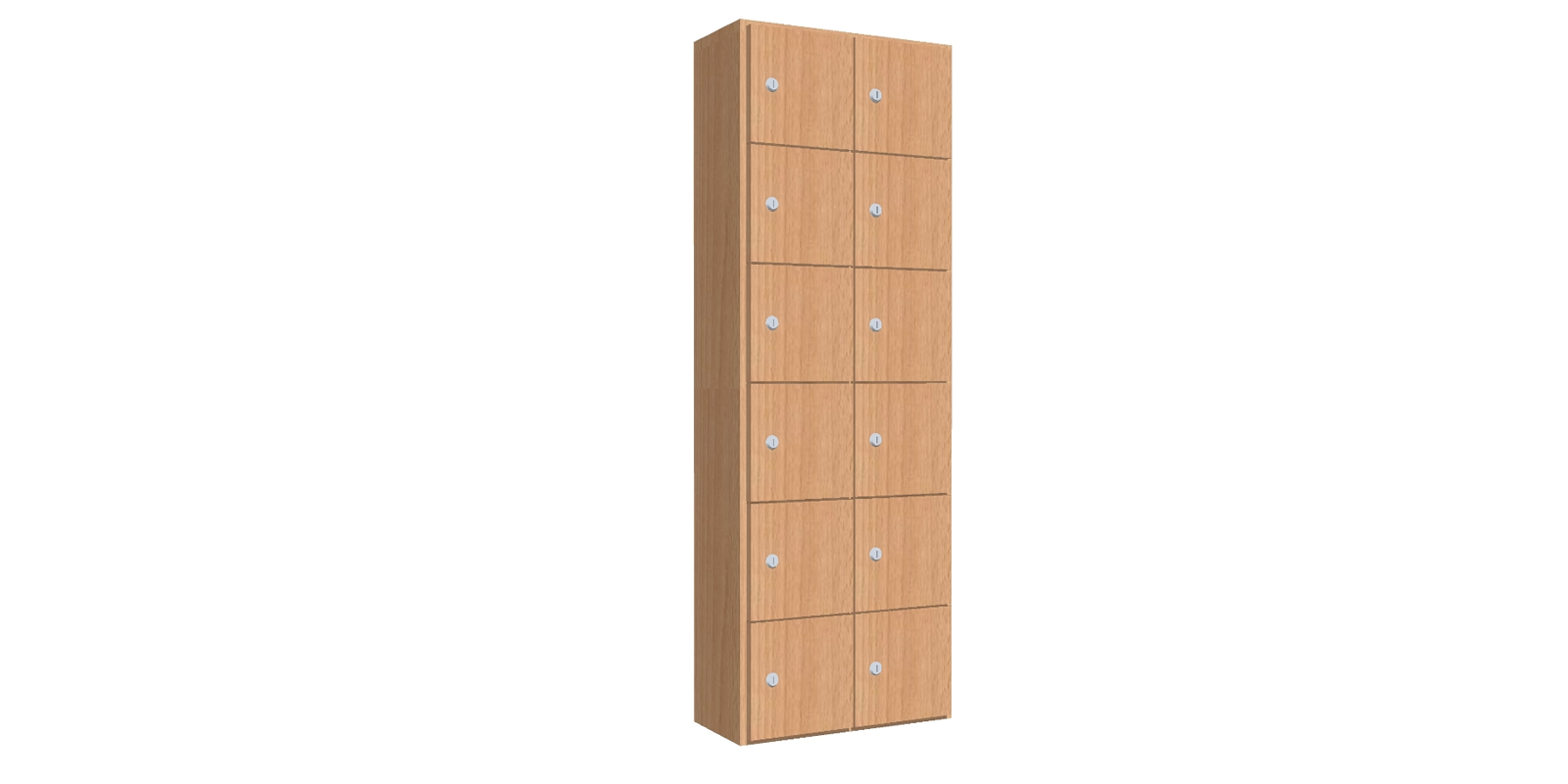 Locker cabinet with twelve mini lockers - WHML01