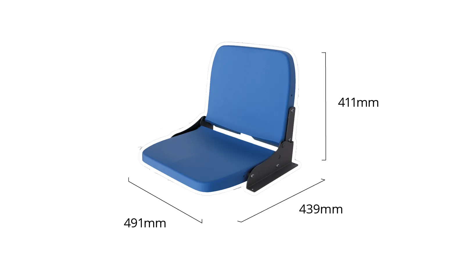 Stadium seat ABC2 dimensions