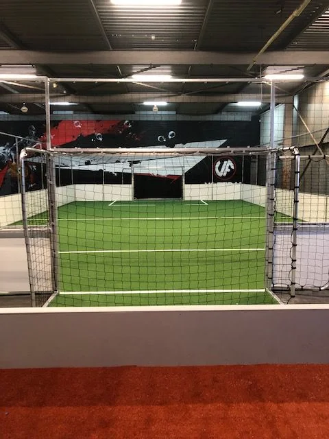 Mobiele boarding met ballenvangernet