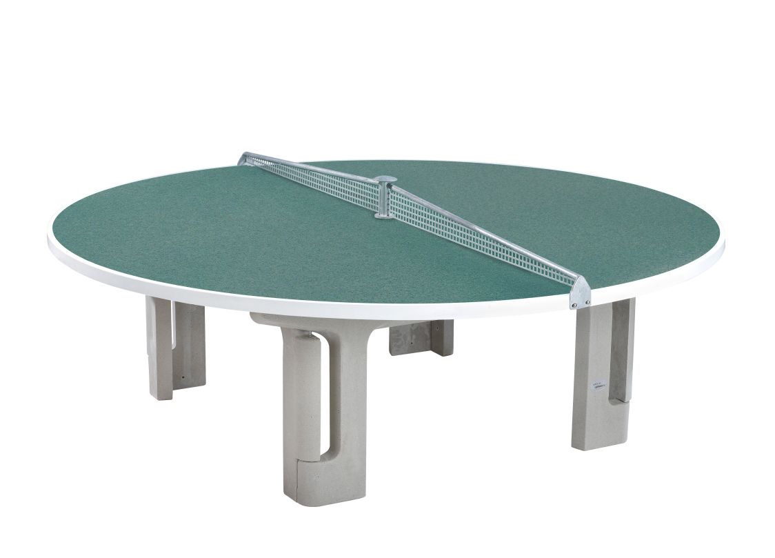 ronde tafeltennistafel groen graniet