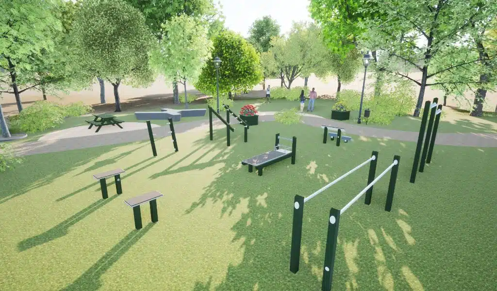 Athletic Fitness Park - kleurrijk