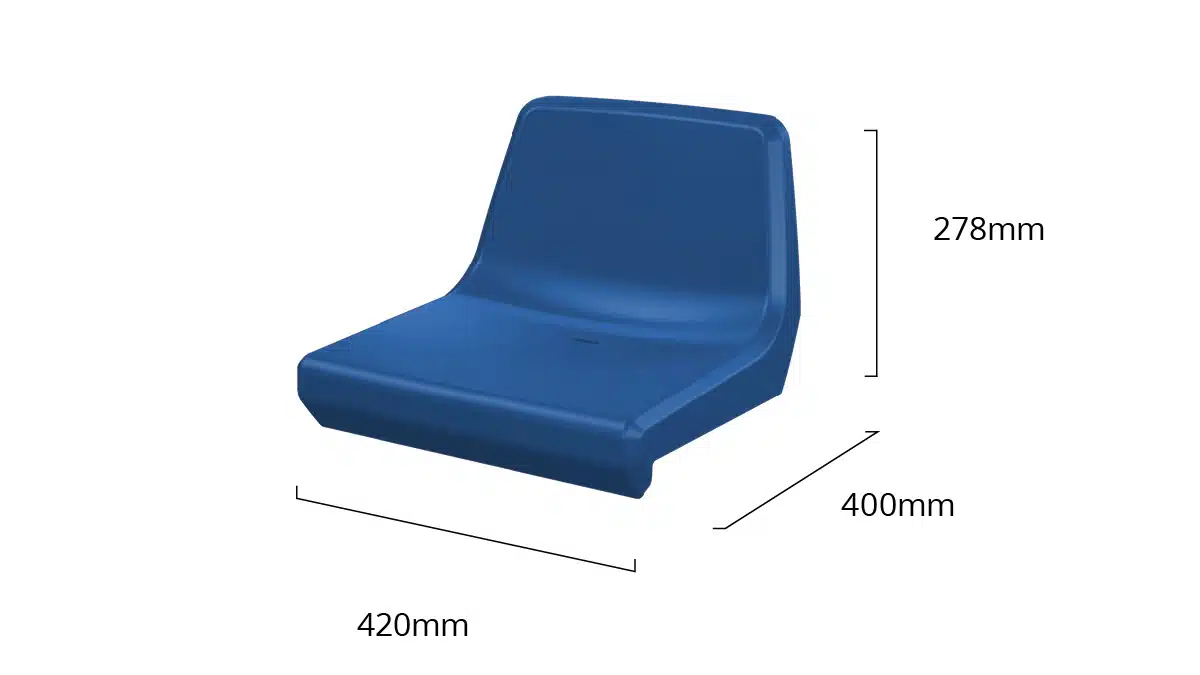 Tribunestoel CR2 afmetingen